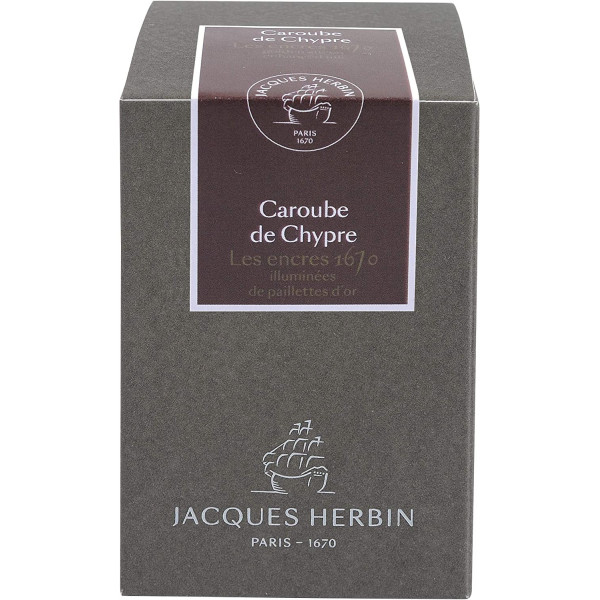 Encre pour calligraphie - Caroube de Chypre - Les encres 1670 - Herbin - Flacon 50ml