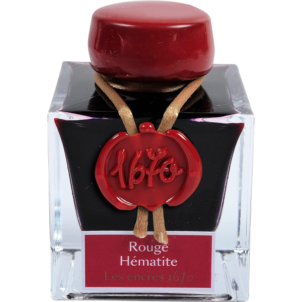 photo-Encre pour calligraphie - Rouge hématite - Les encres 1670 - Herbin - Flacon 50ml