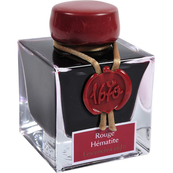 Encre pour calligraphie - Rouge hématite - Les encres 1670 - Herbin - Flacon 50ml
