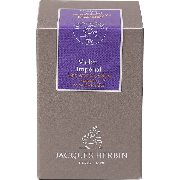 Encre pour calligraphie - Violet impérial - Les encres 1670 - Herbin - Flacon 50ml