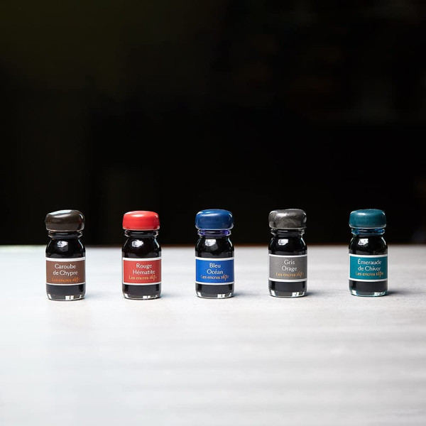 5 flacon d'encre pour calligraphie - Les encres 1670 - Herbin - Assortiment