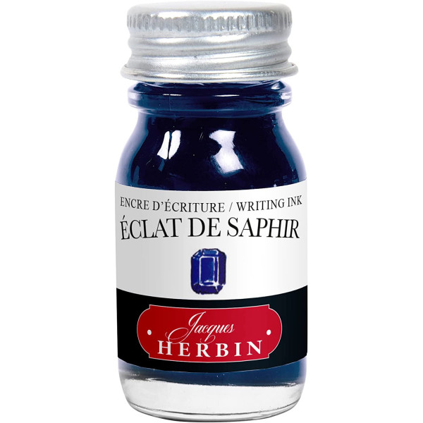 photo-Encre pour stylos plume - Calligraphie - Eclat de saphir - Herbin - Flacon 10ml