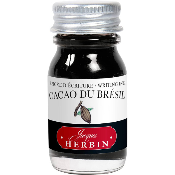 photo-Encre pour stylos plume - Calligraphie - Cacao du Brésil - Herbin - Flacon 10ml
