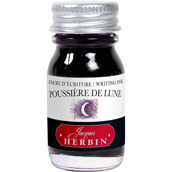 photo-Encre pour stylos plume - Calligraphie - Poussière de lune - Herbin - Flacon 10ml