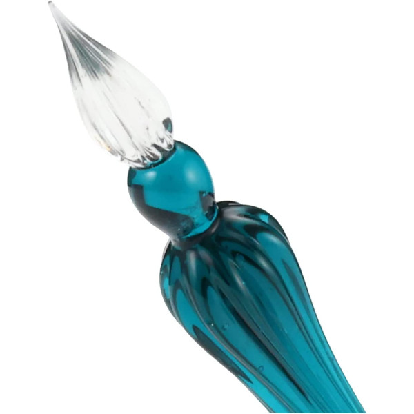 Plume en verre - Ronde - Emeraude - Calligraphie - Herbin