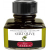 photo-Flacon d'encre pour stylo plume - Vert olive - Herbin - 30ml