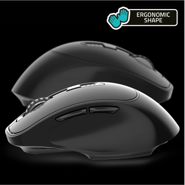 Souris d'ordinateur - Sans fil - Ergonomique - Silencieuse - 6 boutons - Advance ERGOFIT