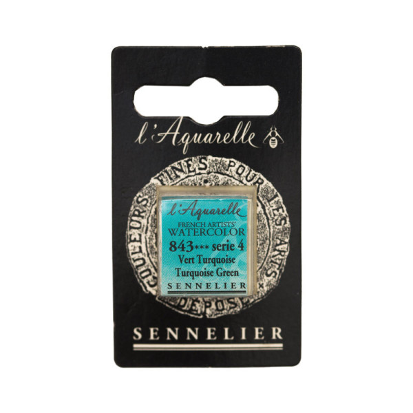 photo-Aquarelle Extra-Fine 1/2 Godet Vert Turquoise Sennelier