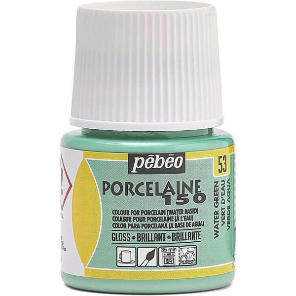 photo-Peinture pour porcelaine - Pébéo - Porcelaine 150 - Vert d'eau - 45 ml