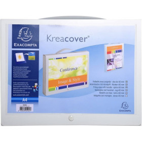 photo-Valisette avec poignée - Personnalisable - Blanc - Exacompta - Kreacover