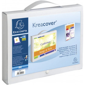 Valisette avec poignée - Personnalisable - Blanc - Exacompta - Kreacover