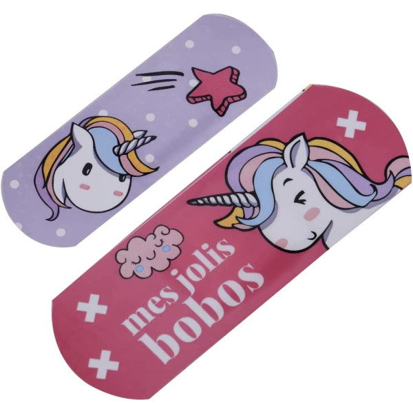 Boîte métal de 24 pansements - Enfants - Licorne