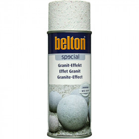 photo-Bombe de peinture effet granit blanc Belton 400ml
