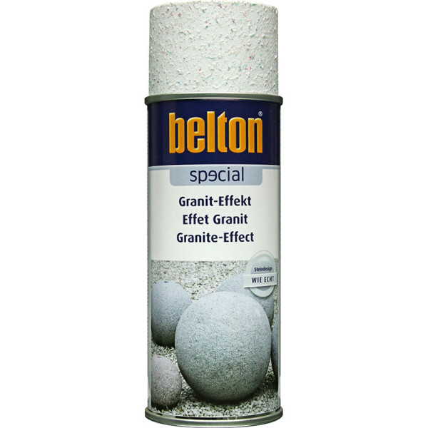 photo-Bombe de peinture effet granit blanc Belton 400ml