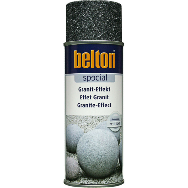 photo-Bombe de peinture effet granit noir Belton 400ml