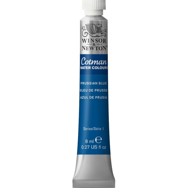 photo-Tube de peinture aquarelle fine - Bleu de Prusse - Cotman - Winsor & Newton - 8ml
