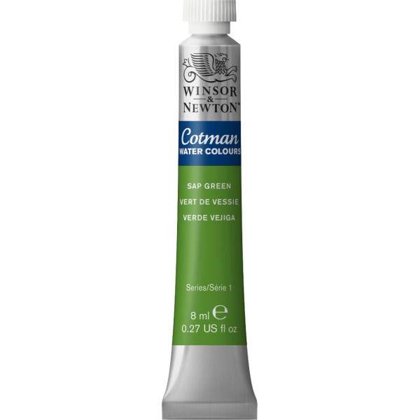 photo-Tube de peinture aquarelle fine - Vert de vessie - Cotman - Winsor & Newton - 8ml