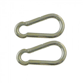 photo-Mousquetons - Métal - 5mm diamètre - 50mm longueur - Lot de 2 - Viso