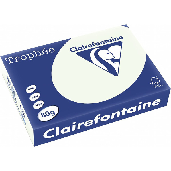 photo-500 Feuilles A4 - 80G  Vert pâle - Trophée Clairefontaire 1974C