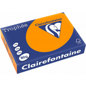 photo-500 Feuilles A4 - 80G  Orange vif - Trophée Clairefontaine 1761C