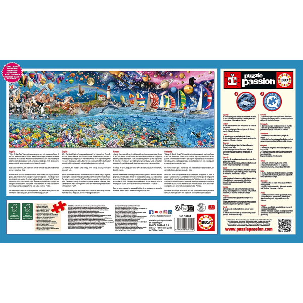 Puzzle - 24000 pièces - Grand modèle - La vie - Animaux - Mer - Nature - Educa
