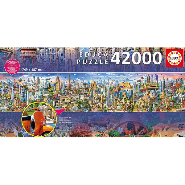 photo-Puzzle - 42000 pièces - XXL - Le tour du monde - Educa