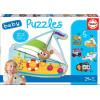 photo-Puzzle - 5 pièces - Bébé dès 2 ans - Bateau - Avion - Train - Voiture - Educa