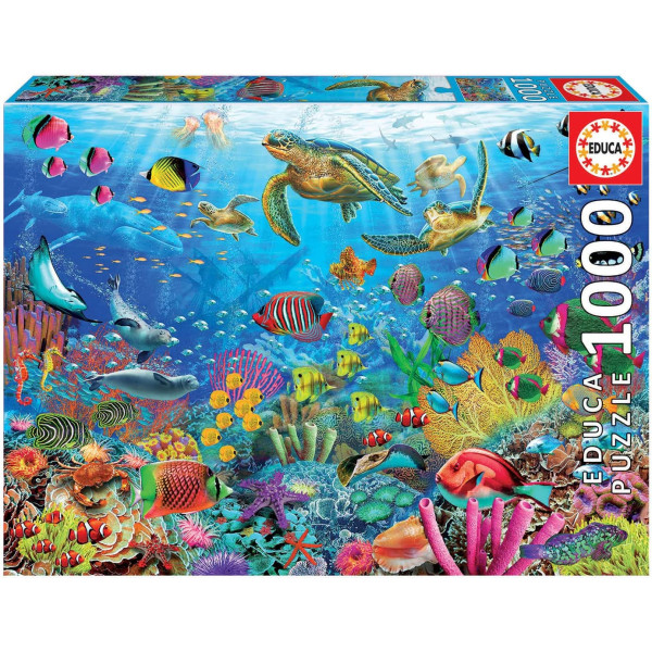 photo-Puzzle - 1000 pièces - 68x48 cm - Les tortues au paradis - Educa