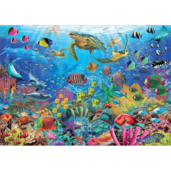 Puzzle - 1000 pièces - 68x48 cm - Les tortues au paradis - Educa