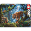 photo-Puzzle - 1000 pièces - 68x48 cm - Les tigres dans les arbres - Educa