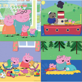 Puzzle - Enfant - Dès 3 ans - 4 modèles - Peppa Pig et sa famille - Educa