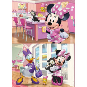 Puzzle en bois - 2x25 pièces - Enfant - Dès 3 ans - 2 modèles - Minnie et Daisy - Educa