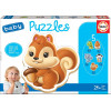 photo-Puzzle - 5 pièces - Bébé dès 2 ans - Animaux - Chat - Poule - Vache - Educa
