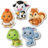 Puzzle - 5 pièces - Bébé dès 2 ans - Animaux - Chat - Poule - Vache - Educa