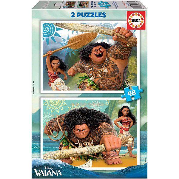 photo-Puzzle - Disney Vaiana - 2 modèles - 2x48 pièces - Dès 4 ans - Educa