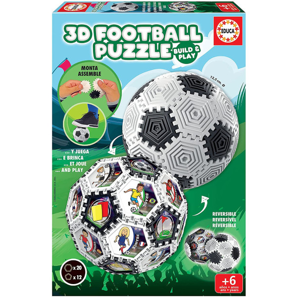 photo-Puzzle 3D - Ballon de foot - 32 pièces - Sphère - Dès 6 ans - Educa