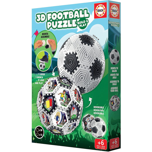 Puzzle 3D - Ballon de foot - 32 pièces - Sphère - Dès 6 ans - Educa