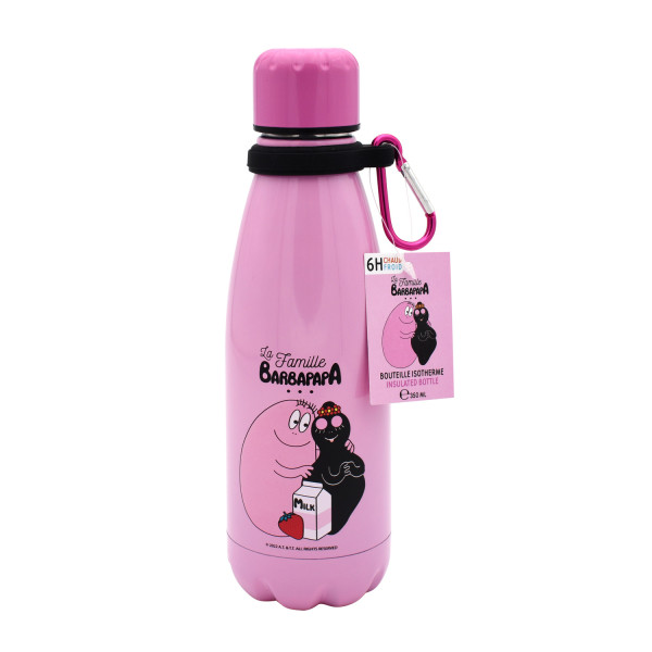 photo-Gourde pour enfant - Barbe à Papa - Rose - Isotherme - 350 ml