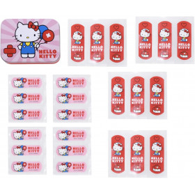 photo-Boîte métal de 24 pansements - Rose - Enfants - Hello Kitty