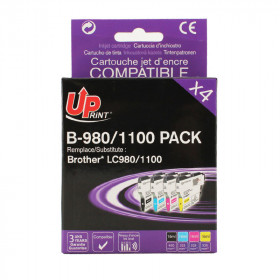 photo-Brother LC980/1100 pack de 4 cartouches compatibles UpPrint