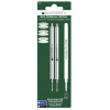 Recharges pour stylo roller - Dupont - Bleu - Pointe fine - Lot de 2 recharges