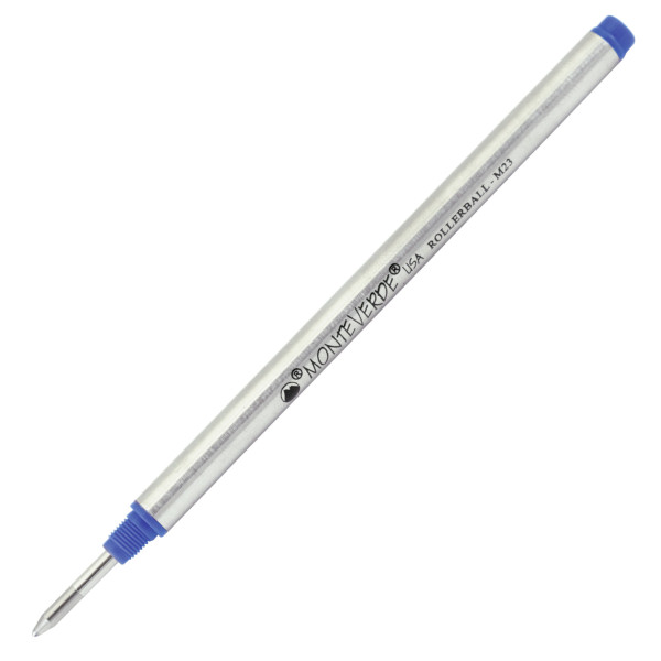 photo-Recharges pour stylo roller - Montblanc - Bleu - Pointe moyenne - Lot de 2 recharges