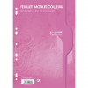 photo-Feuilles simples - A4 - Petits carreaux - Rose - Perforées - 100 feuilles - 80g