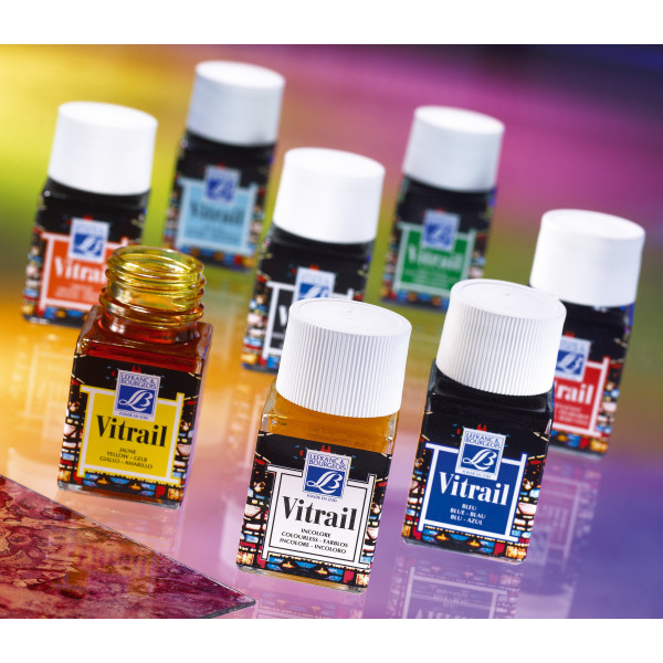 Peinture vitrail - Lefranc Bourgeois - Rouge éclatant - Flacon de 50ml