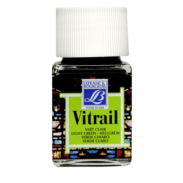 photo-Peinture vitrail - Lefranc Bourgeois - Vert clair - Flacon de 50ml