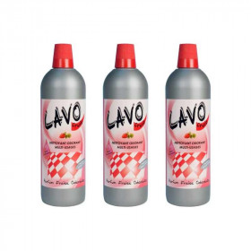photo-Lot de 3 bidons de nettoyant Odorant Multi-Usages Fraise 1L - Lavo Fruit
