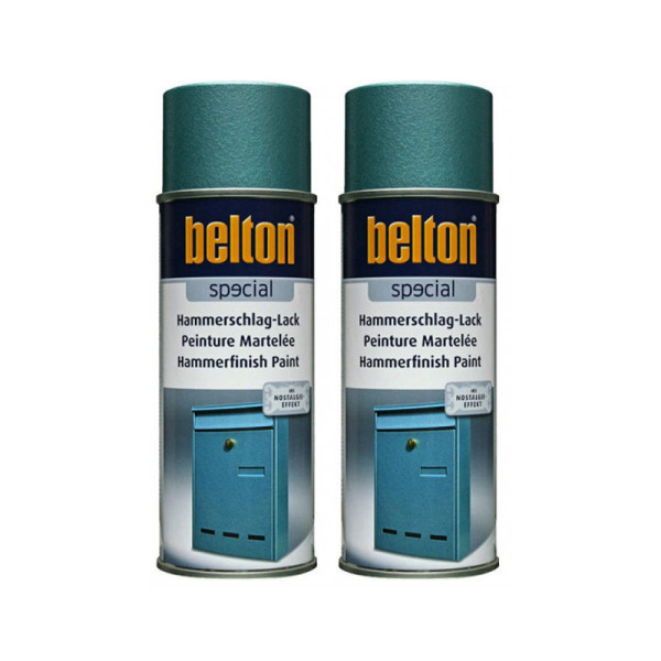 photo-2 bombes de peinture Belton Special bleu martelé 400ml