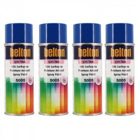 photo-4 bombes de peinture Belton Spectral RAL5005 Bleu de sécurité 400ml
