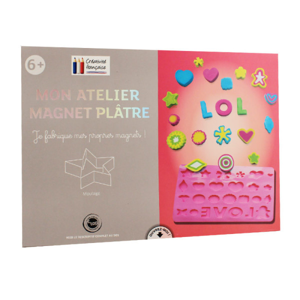 photo-Kit créatif - Fabrication de magnets en plâtre - Enfant - A partir de 6 ans