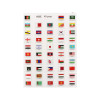 Gommettes - Les drapeaux - Drapeaux des pays du monde - 214 pièces